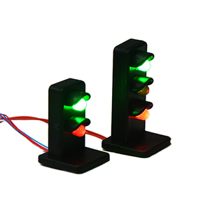 JTD19 Modelo <span class=keywords><strong>Tren</strong></span> HO/OO Escala 1:87 2 luces Señales <span class=keywords><strong>de</strong></span> tierra Semáforo Rojo/Verde Caras objetivo con LED Señal <span class=keywords><strong>de</strong></span> enano ferroviario - Product Image 3