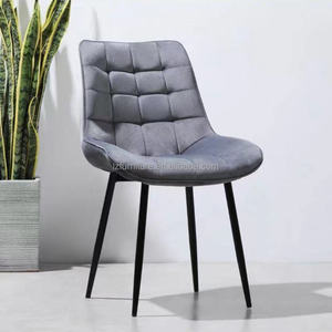 New Designed Modern Style Upholstered Velvet Black Metal Chair Living Room Accent Dining Chair for Home Hotel - Product Image 2