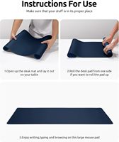 Alfombrilla de Escritorio de Cuero PU Grande, Impermeable, con Logotipo Personalizado, Alfombrilla Protectora para Ratón de Computadora