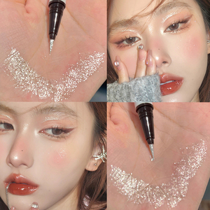 Eyeliner liquide scintillant <span class=keywords><strong>violet</strong></span> imperméable en gros, maquillage illuminateur liquide coloré, eyeliner <span class=keywords><strong>pailleté</strong></span> à marque privée - Product Image 3