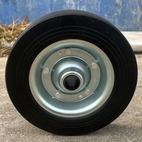Nouvelle roue en caoutchouc massif de 200 mm avec roulement à billes pour roulettes de chariot de 8 pouces et poubelle
