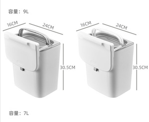 Nouvelle conception d'accessoires ménagers, petite <span class=keywords><strong>poubelle</strong></span> de comptoir avec couvercle, <span class=keywords><strong>poubelle</strong></span> suspendue pour la cuisine, à placer près de l'évier - Product Image 6
