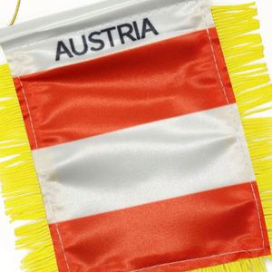 Custom Logo Digital Printed AUSTRIA Pennant <b>Flag</b> for Car Rearview Mirror and Home Decor Education Target - Product Image 3