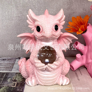 Light Up Dragon Figurine Colorful Resin Home Decor For Living Room <b>Bedroom</b> <b>Desk</b> Decoration - Product Image 2
