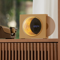 Offre Spéciale Creative X09 Rétro CD Conception BT Haut-Parleur De Bureau Lune Lampe Horloge Demi-Lune Ciel Étoilé Atmosphère Veilleuse