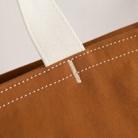 Sac fourre-tout en toile de coton avec logo personnalisé, 65x35cm, réutilisable, avec poignées en sangle plate et fond rigide, pour la vente en gros