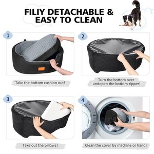 Hersteller Hund Autos itz ODM für mittlere Hunde, Pet Booster Seat für Autos SUVs und LKWs, Reise Hunde bett mit Sicherheits gurt - Product Image 6
