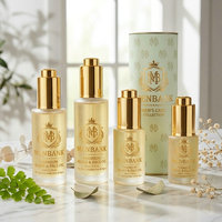 Bouteilles compte-gouttes en verre givré transparent réutilisables de 20 ml/30 ml/50 ml/80 ml pour les soins de la peau, les sérums, les emballages cosmétiques avec couvercle en bambou