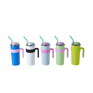 Vaso Metálico Aislado al Vacío de Acero Inoxidable de 20oz, Personalizado, de Gran Capacidad, con Pajita, Venta al Por Mayor - Product Image 6