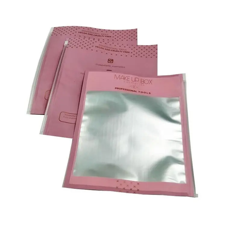 High quality recyclable creative printed resealable zip lock clothes/undergarment/sock/underwear packaging bags with logo