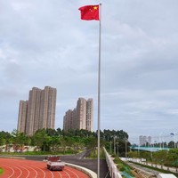 Mât de drapeau extérieur en aluminium conique de longueur OEM pour jardin, usage résidentiel et commercial