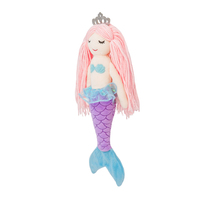 Poupée en peluche Princesse Sirène, cheveux en laine douce, jouet en peluche Sirène pour enfants, cadeau