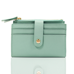 Женский роскошный мини-кошелек из кожи с RFID-защитой, брелоком, держателем для карт, на молнии, короткие модели, подкладка из полиэстера - Product Image 2