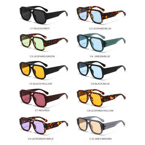 Модные повседневные солнцезащитные очки с двойной перемычкой и поляризованными линзами, новинка 2025 года, защита от УФ-излучения, индивидуальный европейско-американский стиль, для фотосессий - Product Image 4