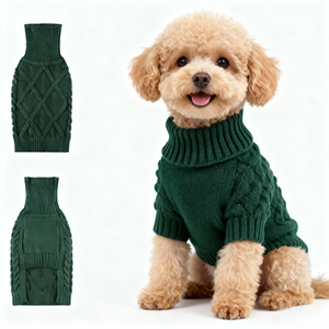 Neue Allzweck-Haustierweste mit Einfachen Streifen, Doppelseitigem Jacquard-Strick, Atmungsaktiver Fellstoff, Welpenkleidung Direkt vom Hersteller - Product Image 1