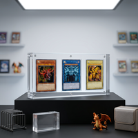 Cadre d'affichage pour cartes TCG en acrylique transparent 35PT avec couvercle magnétique, résistant aux UV et anti-poussière pour PSA BGS, échantillon gratuit