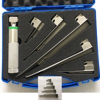Laryngoscope vétérinaire réutilisable à LED halogène, lame en acier inoxydable médical 304, design réglable et durable, éclairage 1500 Lux