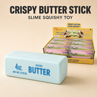 Jouet Squishy en forme de bâton de beurre croustillant, à rebond lent, jouets anti-stress à presser, cadeau, lot de 12 pièces en boîte de présentation