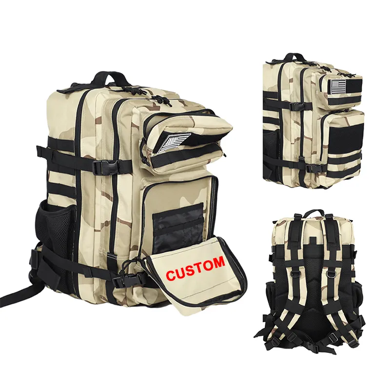 Factory Wholesale Outdoor Sports Camping Hiking Waterproof Multi-functional Waterproof Tactical Gym Backpack Custom