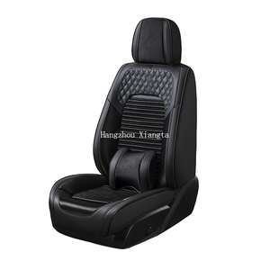 Accesorios interiores Xiangta, fundas de asiento de coche de cuero impermeables, conjunto completo Universal 9D de lujo, protección de asiento de coche 3D - Product Image 4