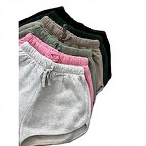 Pantalones Cortos Casuales de Punto para Hombre, Color Sólido, Cordón Ajustable, Cintura Media, 100% Algodón, Transpirables, Corte Regular, Alta Calidad, Venta al Por Mayor - Product Image 1