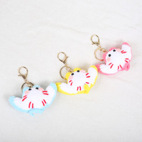Porte-clés pendentif en crochet motif poisson démon mignon de dessin animé pour chaîne de téléphone portable, accroche-sac, élément animal marin, cadeau créatif