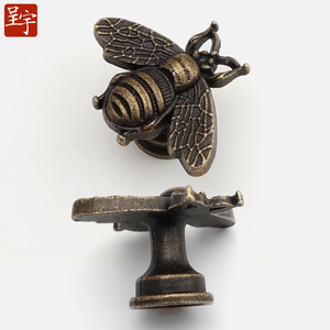 Antique Bee Shape Zinc Alloy <b>Drawer</b> Handle European Style Furniture <b>Knob</b> Durable For Cabinet Door Decor - Product Image 1