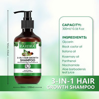 Shampo Pertumbuhan Rambut 3-IN-1 Rosemary Batana Oil dan Black Castor, Produk Anti-Rontok, Laris Grosir, 300ml