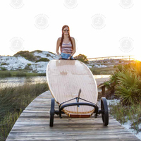 Chariot de kayak à largeur réglable Chariot de transport d'équipement de kayak en nylon Remorque de kayak Dolly Capacité de 1 personne Remorque de kayak