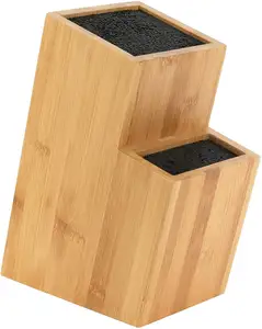 Mantello Bamboe Universele Messenblok Twee-Tiered Slot-Minder Houten Mes Stand, organizer & Houder-Handig Veilige Opslag