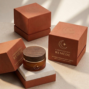 <span class=keywords><strong>Caja</strong></span> de Lujo para Crema Facial de Papel Kraft con Grabado, Empaque de <span class=keywords><strong>Dos</strong></span> Piezas para Crema de Noche Premium, Productos para el Cuidado de la Piel - Product Image 1