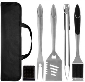 Nouvelle conception – Ensemble d'ustensiles de barbecue en acier inoxydable pour grandes réceptions, 3/5/7/9/16/18/20 pièces, avec sac en toile - Product Image 4