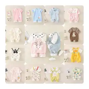 网上购物100% 纯棉婴儿服装新生儿婴儿服装批发