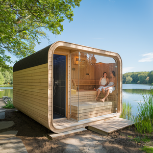 Cabine de sauna <span class=keywords><strong>à</strong></span> vapeur humide pour 2-6 personnes au design moderne Salle de sauna extérieur en bois massif <span class=keywords><strong>à</strong></span> un bon prix avec bois massif de pruche - Product Image 1