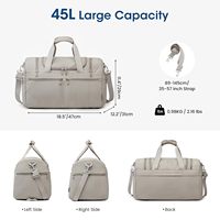 Sac de voyage personnalisé pour femmes et hommes, sacs de sport 3 en 1 avec compartiment pour chaussures, sac à dos de gym pour week-end, sac de voyage pour une nuit