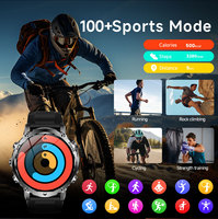 AK102 Smartwatch 1,7 Zoll BT-Anruffunktion GPS-Ortung 1100mAh Kompass 100+ Sportmodi Schlaf- und Gesundheits-Tracker Smartwatch für Outdoor-Aktivitäten