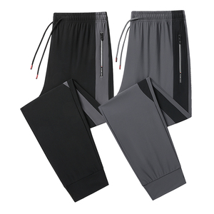 กางเกงวอร์มลำลองไซส์ใหญ่สำหรับผู้ชาย ผ้าบางเบา สวมใส่สบาย ทรงตรง ยืดหยุ่น ระบายอากาศได้ดี ผ้าไหมน้ำแข็ง สไตล์สุดฮิต ผ้าแคนวาส - Product Image 1