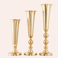 Vase à fleurs en fer doré de style européen, centre de table de mariage, marqueur d'allée pour la décoration de la maison et des hôtels