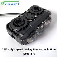 Lot de 2 projecteurs LED 180W à 3 lentilles, feux de brouillard à double faisceau, lampe auxiliaire de conduite tout-terrain pour camion