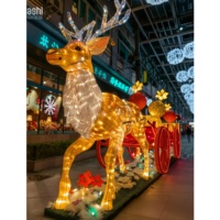 Décorations de Noël imperméables, lanternes de traîneau de Noël, lumières de rennes de Noël, lanternes de festival de Noël