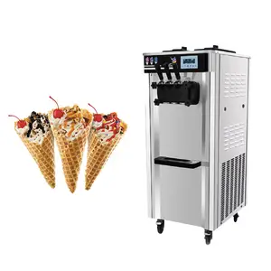 Stainless Steel Structure Softy Ice Cream Maker Machine Commercial Ice Cream Machine