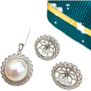 Accessoires en argent S925 pour la création de bijoux, pendentifs en forme de beignets frits vides, plaqués or, pour la mode, 9249, pour les occasions de cadeaux - Product Image 5