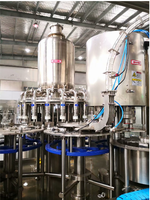 Machine de remplissage automatique complète Golden Machinery pour bouteilles en plastique et en verre de 200 ml (lait, jus de graines, jus d'aloe vera, jus de mangue, huile moteur)