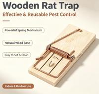 Perangkap Tikus Kayu Tahan Lama dengan Pegas Baja Sensitivitas Tinggi untuk Pengendalian Hama Rodent di Dalam dan Luar Ruangan.