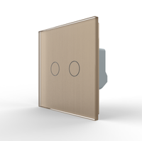 LIVOLO EU 80X80 Nouveau style de panneau en verre Interrupteur mural tactile 2 voies Certifié CE TUV Interrupteur d'éclairage moderne à détection