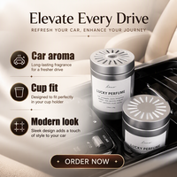 Désodorisant de voiture en aluminium avec logo personnalisé Carmate, parfum solide, commande manuelle du parfum, interrupteur de parfum, désodorisant d'air