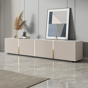 Ý Thiết Kế Phòng Khách Nội Thất Đặt TV Tủ Thép Không Gỉ TV Khán Đài Marble Bàn Cà Phê - Product Image 2