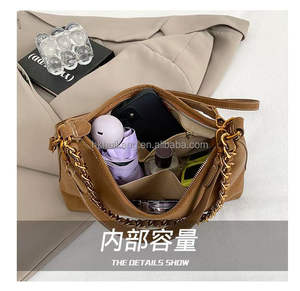 Sacs à main seau en daim pour femmes, prix d'usine en gros, fermeture éclair, bandoulière unique, doublure en polyester, imperméable - Product Image 6