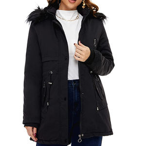 Veste d'hiver pour femmes à la mode <span class=keywords><strong>Parka</strong></span> Poitrine et poches inférieures Manteau d'hiver Veste d'extérieur - Product Image 3