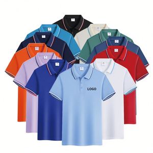 เสื้อกอล์ฟปักโลโก้ตามสั่ง คอเสื้อสองสี พิมพ์ลาย แขนสั้น ระบายอากาศ แห้งเร็ว ซับเหงื่อ ชุดลำลอง - Product Image 2